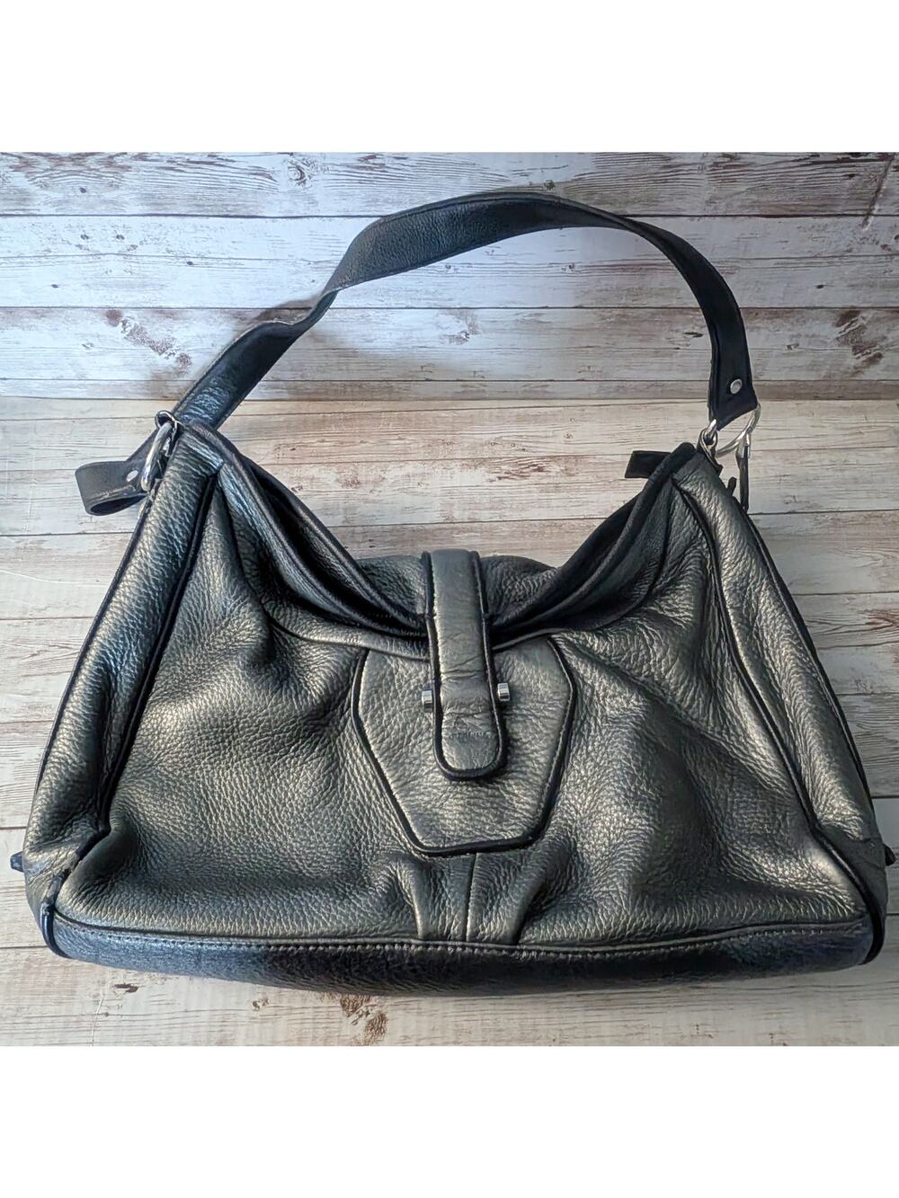Perlina Shoulder Bag - Dark Metallic Grey - Fair Condition